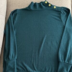 Banana Republic Dark Teal Cowl Neck Sweater